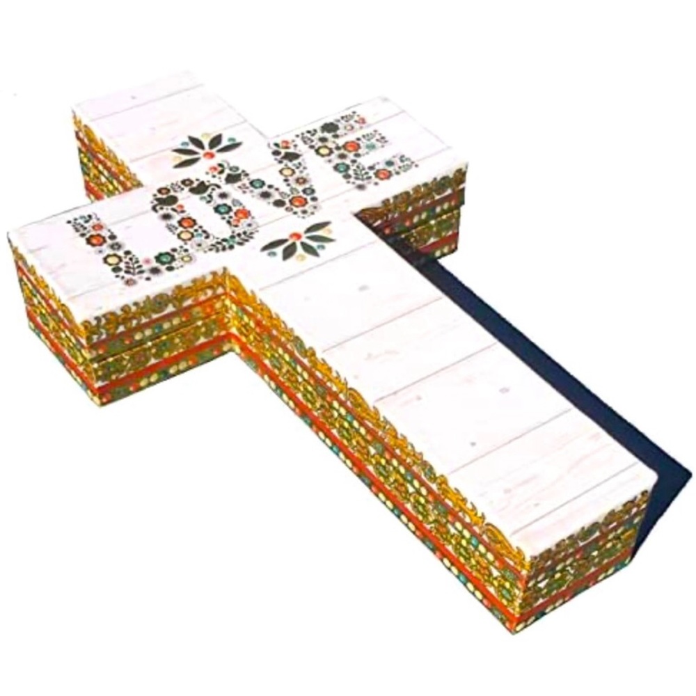 Punch Studio Golden Love Cross Shaped Nesting Box, 61879